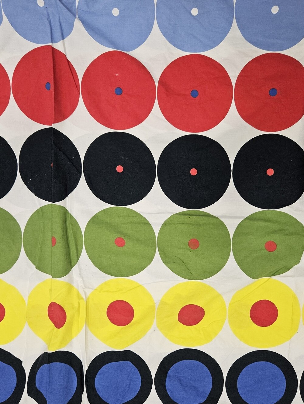 VTG IKEA Tvablad Rund FULL Duvet & STD Shams Mod Dot Scandinavian Pop Art Cotton - Picture 6 of 12